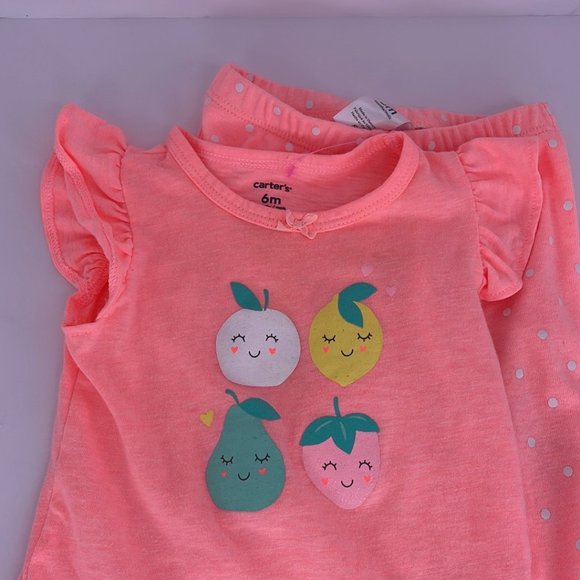 Carter's Baby Girl 2 Pc Set Pink Onesie With Bottom Size: 6 Months - Picture 3 of 7